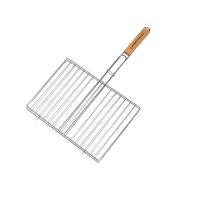 Grilovací rošt hranatý s dřevěnou rukojetí